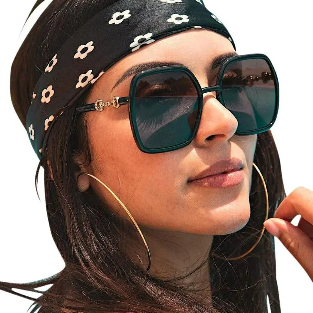 SALE! NEW Gucci GG0890S 001 Black Grey Square Oversized Women Sunglasses - Picture 3 of 11